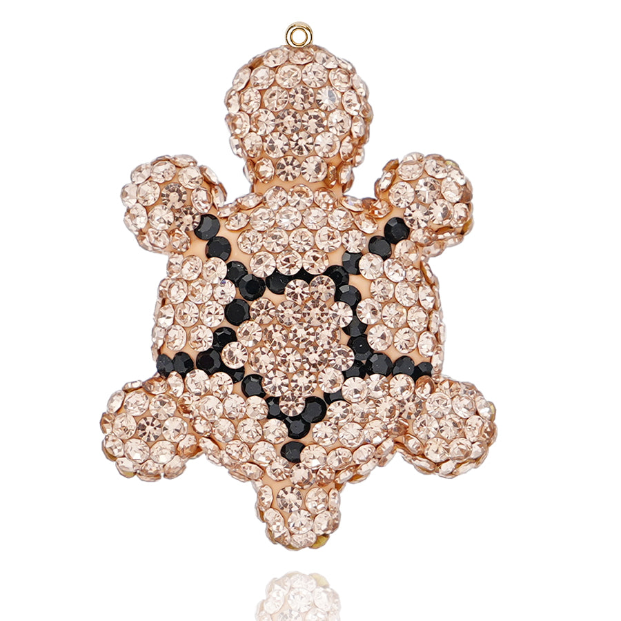 3D Water Diamond Turtle Pendant - Cute Mini Turtle Pendant for Backpacks, Keychains, and Car Decorations Sparkling Turtle Pendant - Handmade Crystal Animal Pendant for DIY Accessories and Gifts