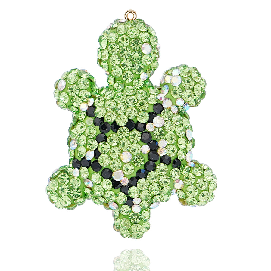 3D Water Diamond Turtle Pendant - Cute Mini Turtle Pendant for Backpacks, Keychains, and Car Decorations Sparkling Turtle Pendant - Handmade Crystal Animal Pendant for DIY Accessories and Gifts