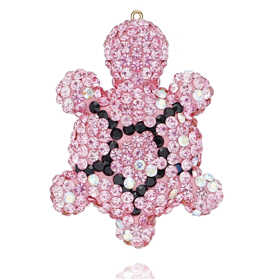 3D Water Diamond Turtle Pendant - Cute Mini Turtle Pendant for Backpacks, Keychains, and Car Decorations Sparkling Turtle Pendant - Handmade Crystal Animal Pendant for DIY Accessories and Gifts