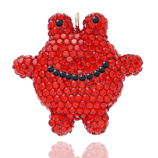 Frog Big Face Frog Crystal Accessories Exquisite Personalized New Water Diamond Trendy Cute Mini Frog Smiling Face Accessories