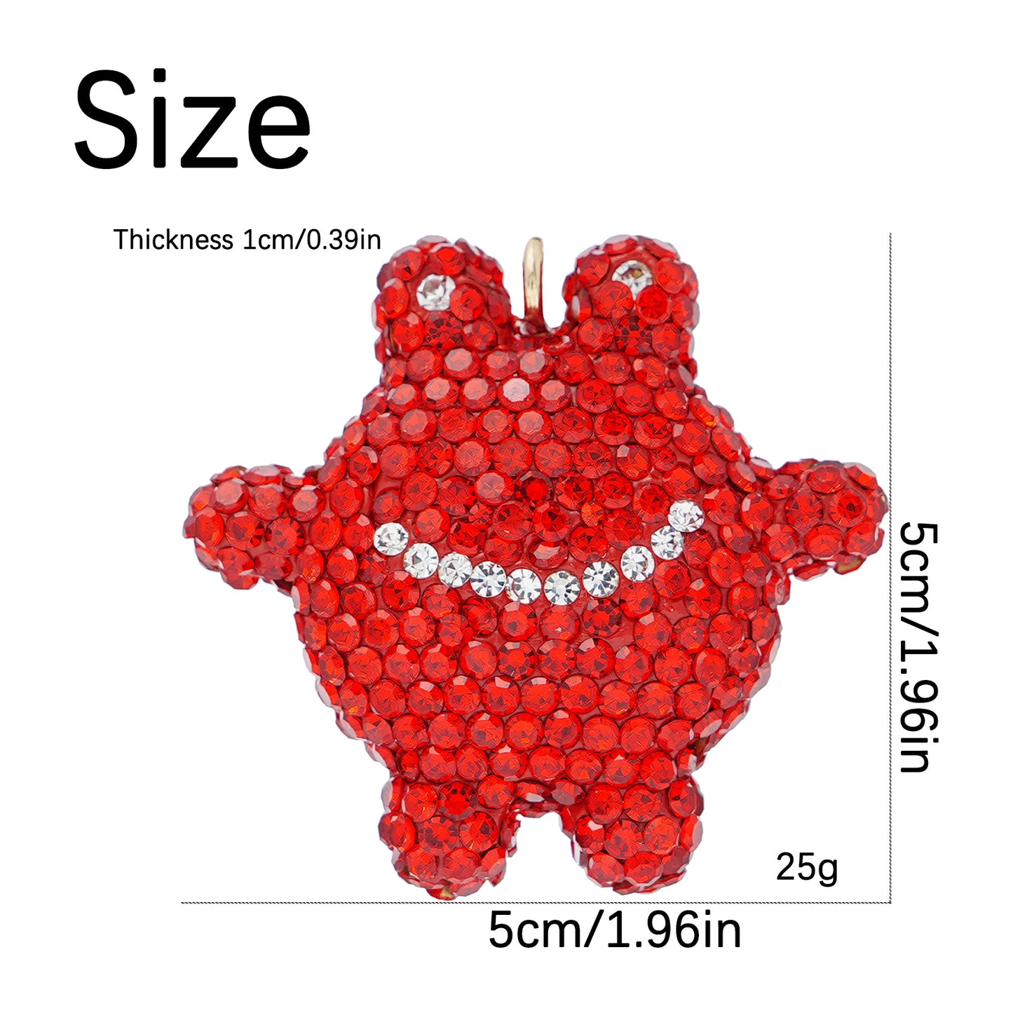 Frog Big Face Frog Crystal Accessories Exquisite Personalized New Water Diamond Trendy Cute Mini Frog Smiling Face Accessories