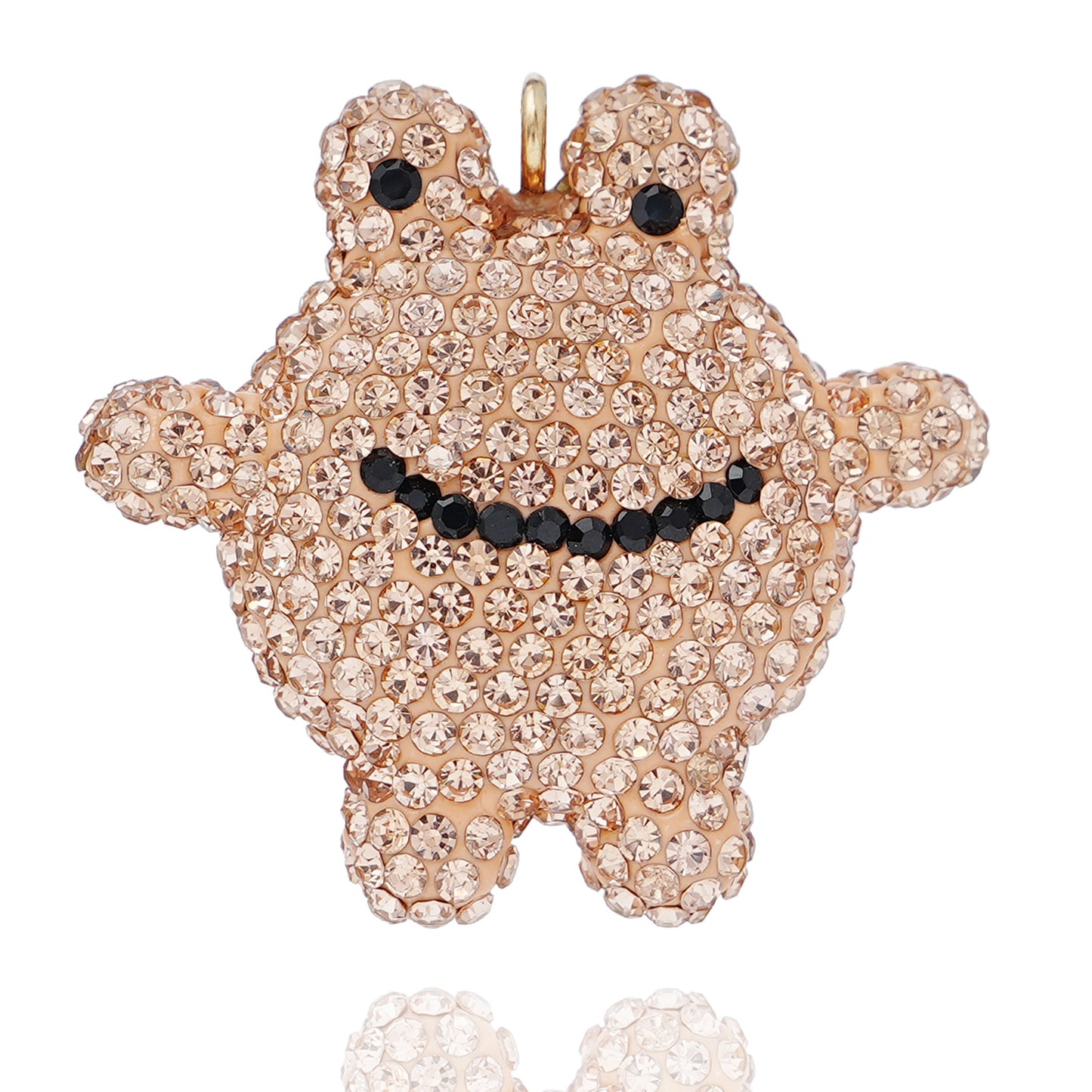 Frog Big Face Frog Crystal Accessories Exquisite Personalized New Water Diamond Trendy Cute Mini Frog Smiling Face Accessories