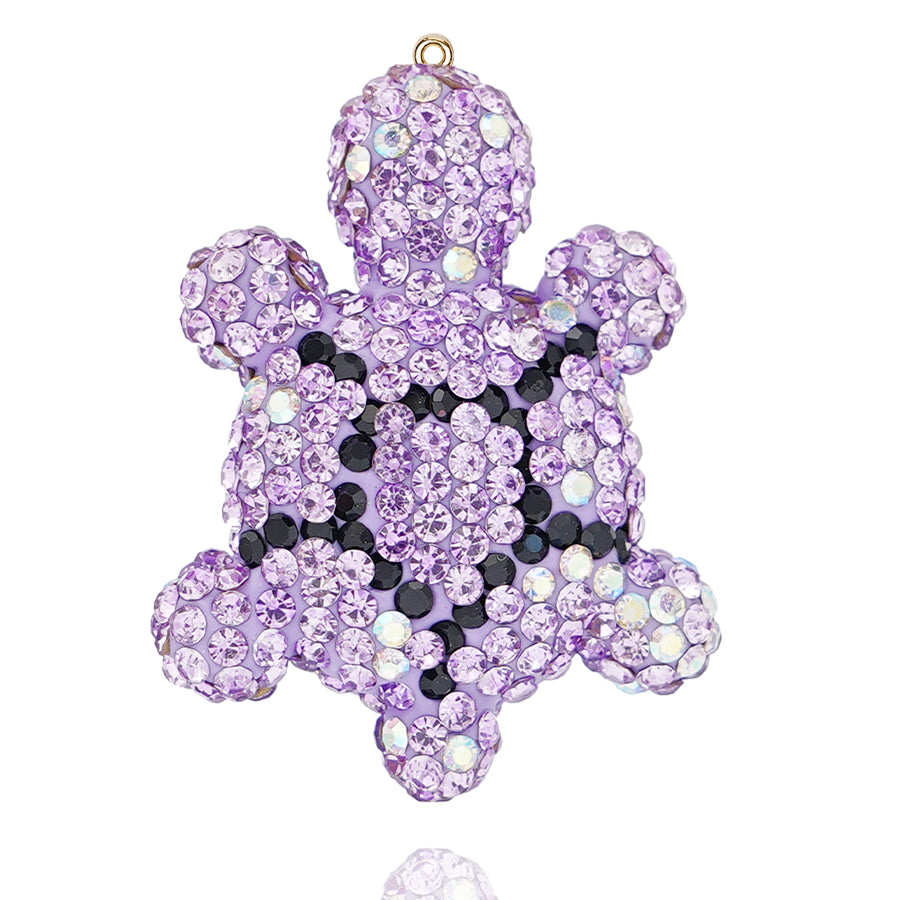 3D Water Diamond Turtle Pendant - Cute Mini Turtle Pendant for Backpacks, Keychains, and Car Decorations Sparkling Turtle Pendant - Handmade Crystal Animal Pendant for DIY Accessories and Gifts