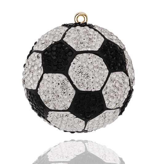 Football Fans Crystal Football Water Diamond Keychain Hanging Chain Accessories Football Car Enthusiasts Diamond Jewelry Accessories Clothing