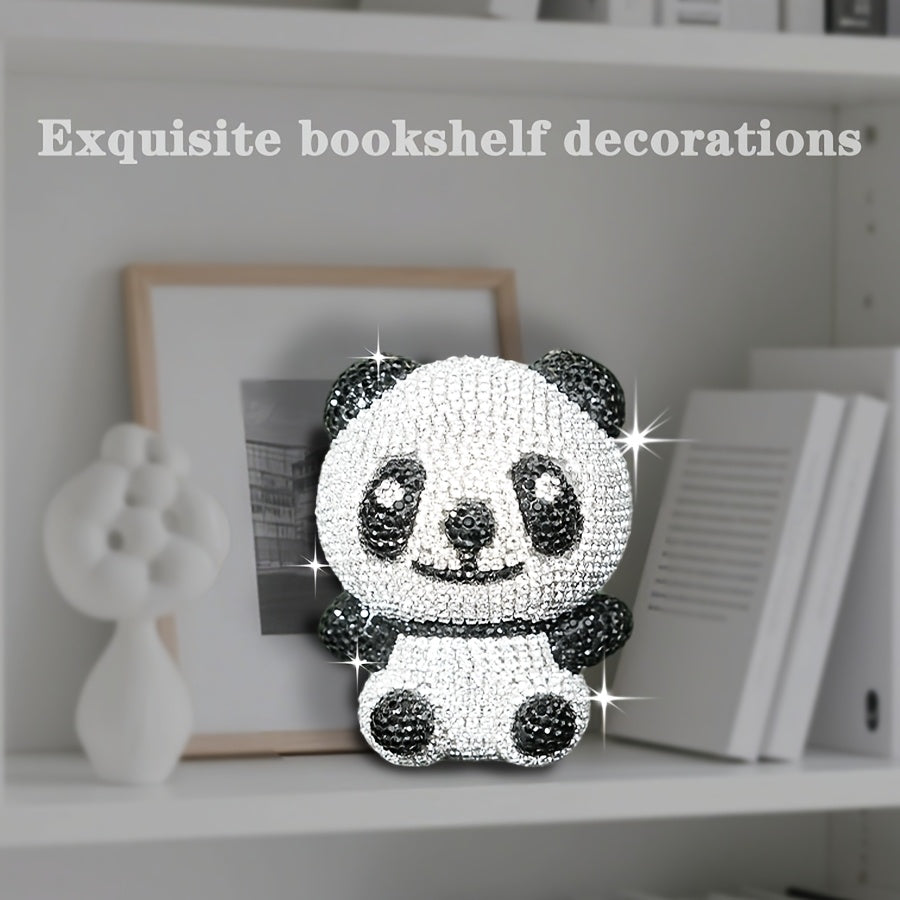 Panda crystal rhinestone jewelry, sparkling personalized crystal simulation, DIY bookshelf accessories, office accessories, suitable for dining table accessories, suitable as friends' birthday gifts, holiday gifts, commemorative gifts, birthdays