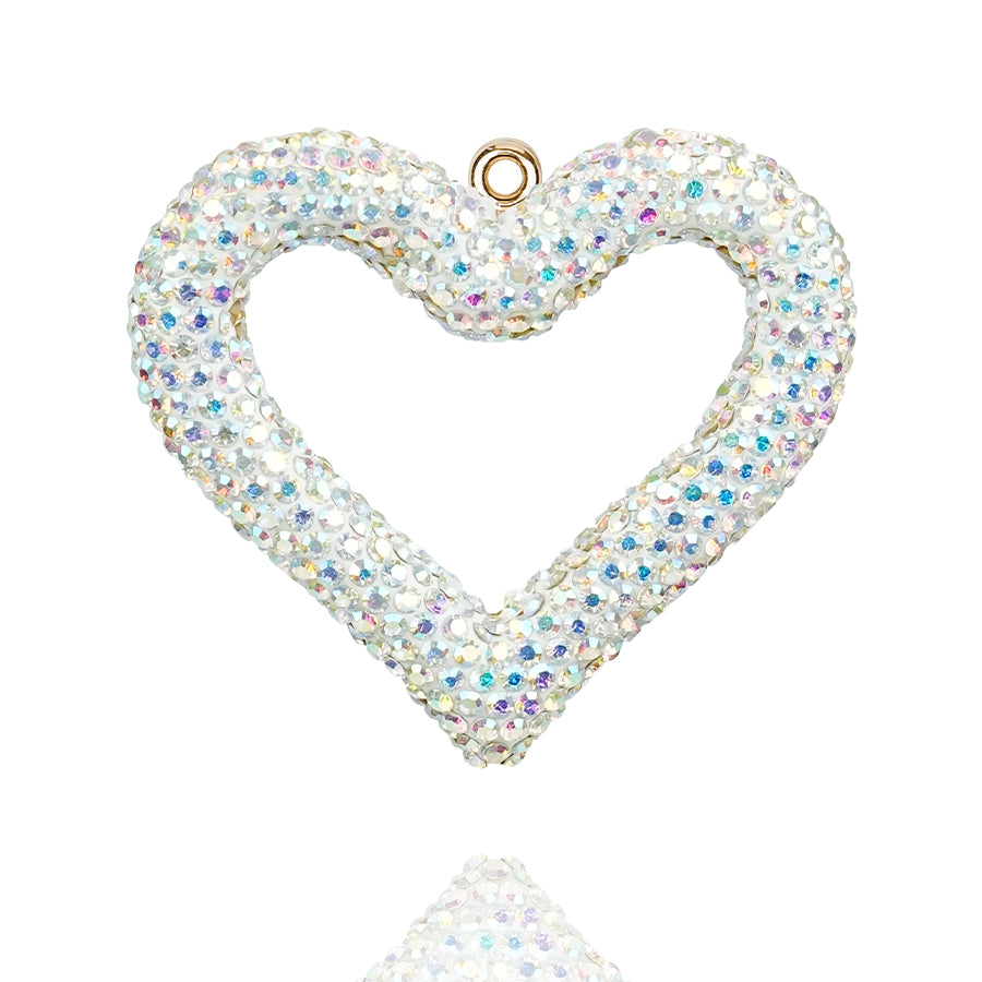 Heart shaped rhinestone accessories, high-quality full diamond inlaid hollow heart shaped accessories, high aesthetic value accessories, exquisite three-dimensional inlaid diamond hollow heart