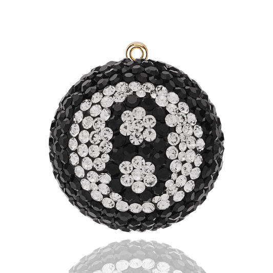 No.8 Black Old Eight Exquisite Mini Water Diamond Black Spherical Accessory Inlaid Water Diamond Crystal Accessory Billiards Enthusiast Billiards No.8 Accessory