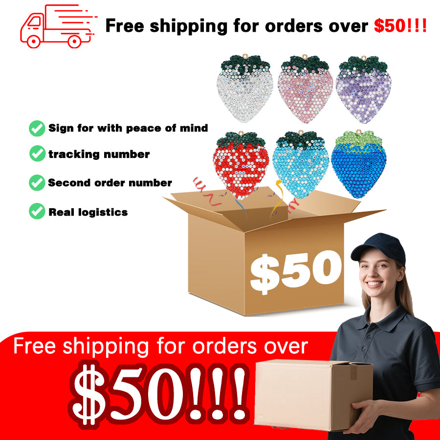 Creative Crystal 3D Strawberry Shape DIY Cute Water Diamond New Fruit Resin Stationery Accessories