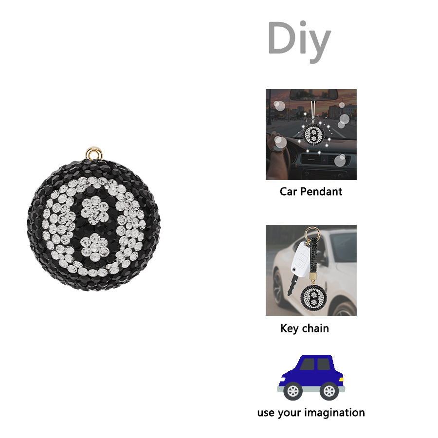 No.8 Black Old Eight Exquisite Mini Water Diamond Black Spherical Accessory Inlaid Water Diamond Crystal Accessory Billiards Enthusiast Billiards No.8 Accessory