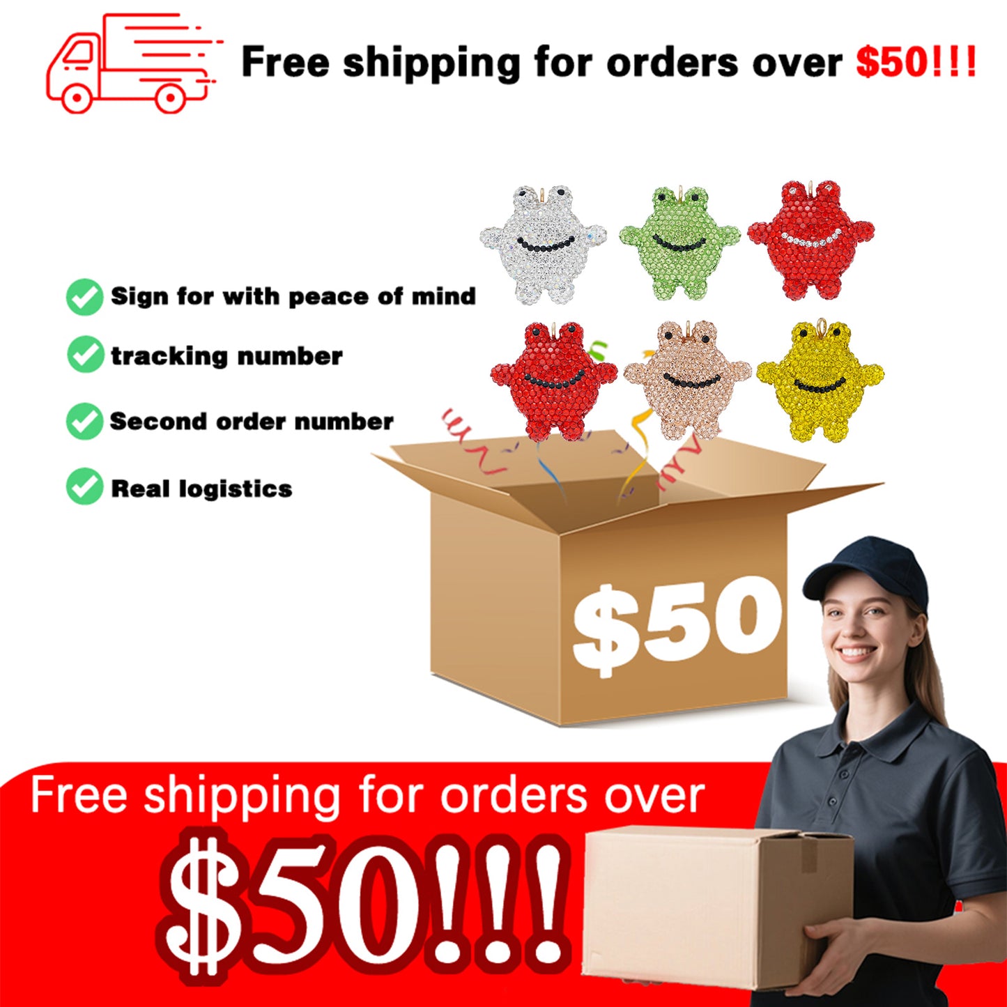 Frog Big Face Frog Crystal Accessories Exquisite Personalized New Water Diamond Trendy Cute Mini Frog Smiling Face Accessories