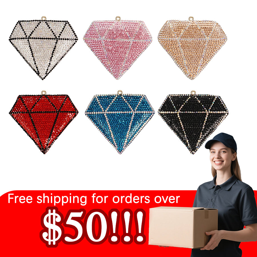 Diamond crystal accessories, exquisite three-dimensional diamond setting, diamond shaped accessories, clothing accessories, three-dimensional diamonds