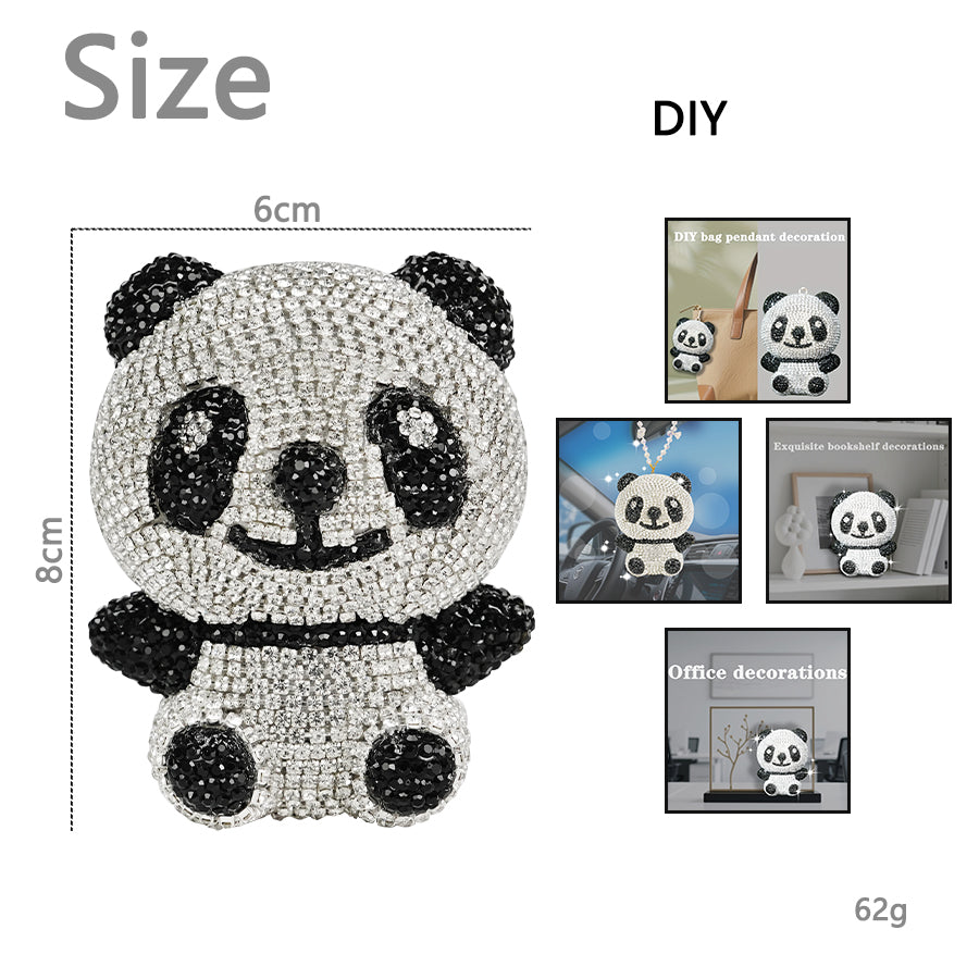 Panda crystal rhinestone jewelry, sparkling personalized crystal simulation, DIY bookshelf accessories, office accessories, suitable for dining table accessories, suitable as friends' birthday gifts, holiday gifts, commemorative gifts, birthdays