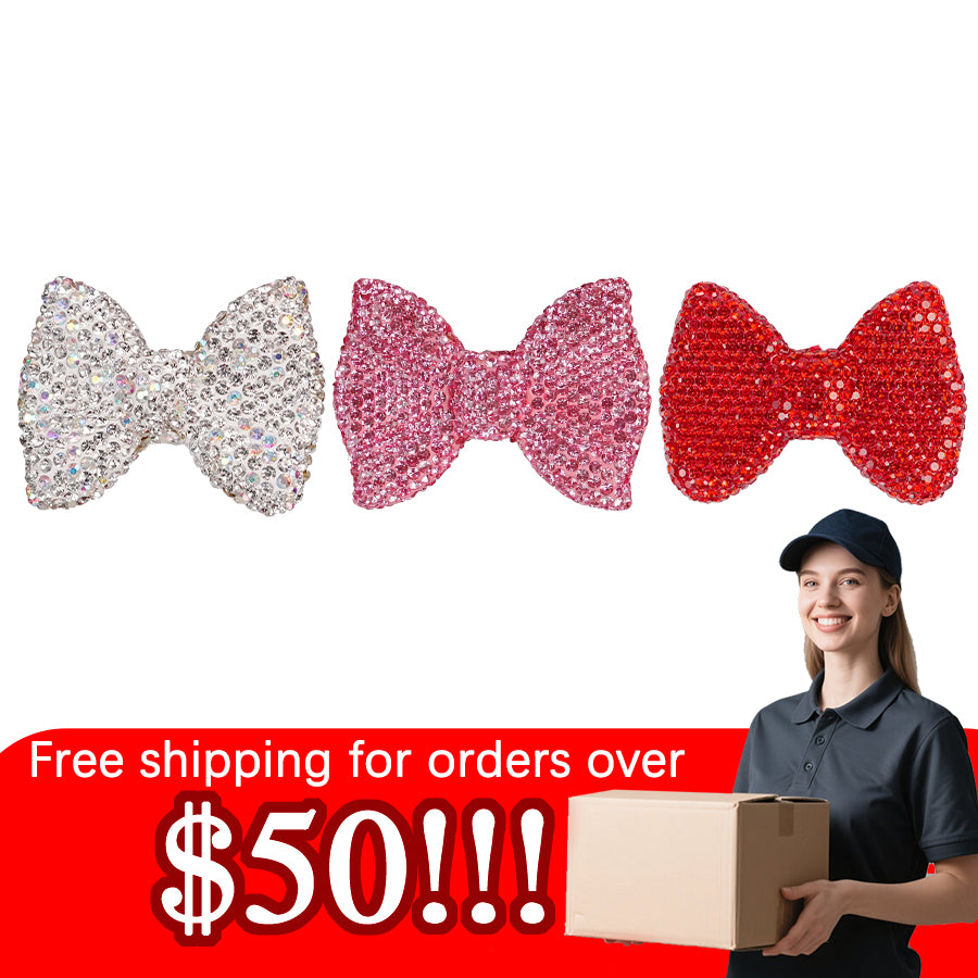 Exquisite diamond studded bow accessories, clothing accessories, three-dimensional bow accessories, crystal rhinestones