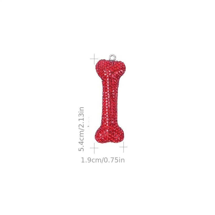 DIY three-dimensional bone shaped crystal accessories, exquisite rhinestone jewelry, DIY accessories for Halloween bone