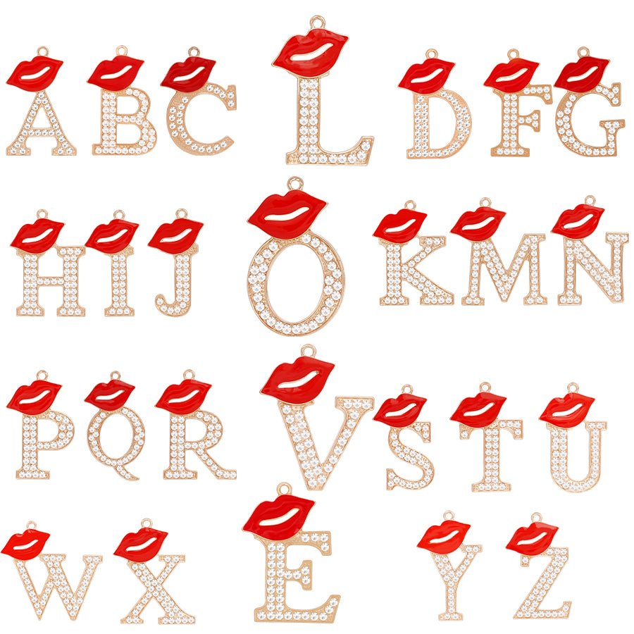 Accessories DIY Red Lips Letter Accessories Personalized Elegant Letter Accessories Clothing Decoration