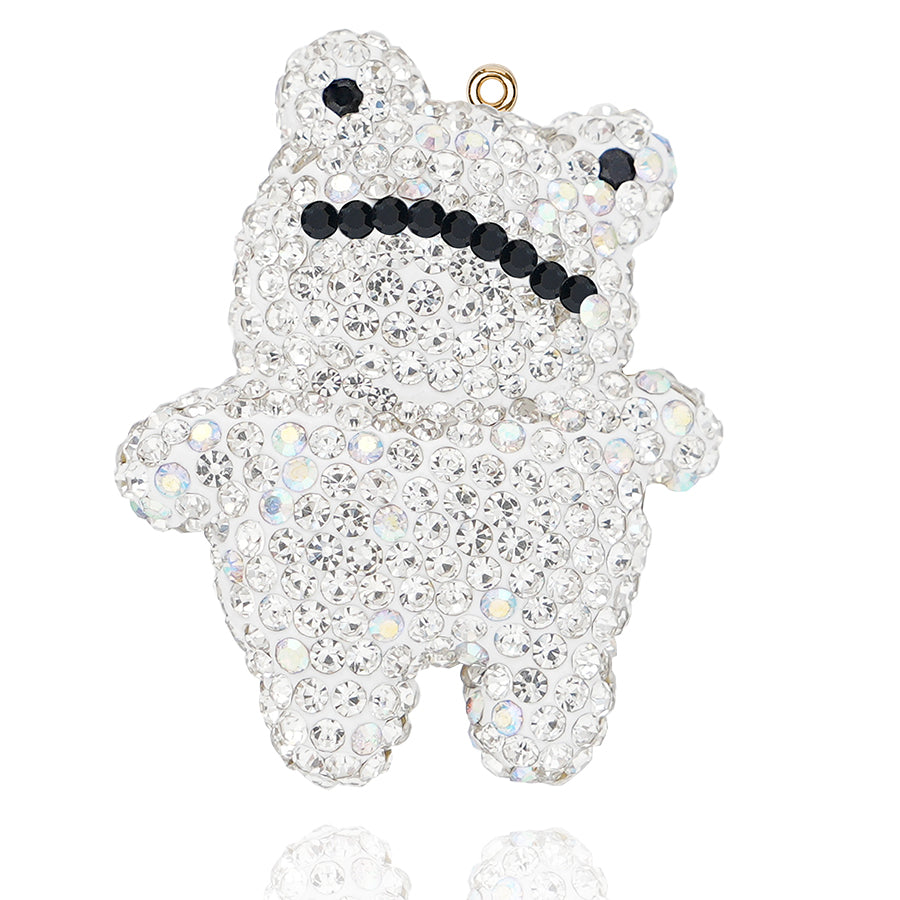 Arrogant Frog Handmade Crystal Water Diamond Frog Symbol - Backpack/Keychain/Car DIY Craft Decoration (7 options) Sparkling Resin Frog Pendant with Gem Decoration - Customizable DIY Gift Accessories Proud Frog Crystal