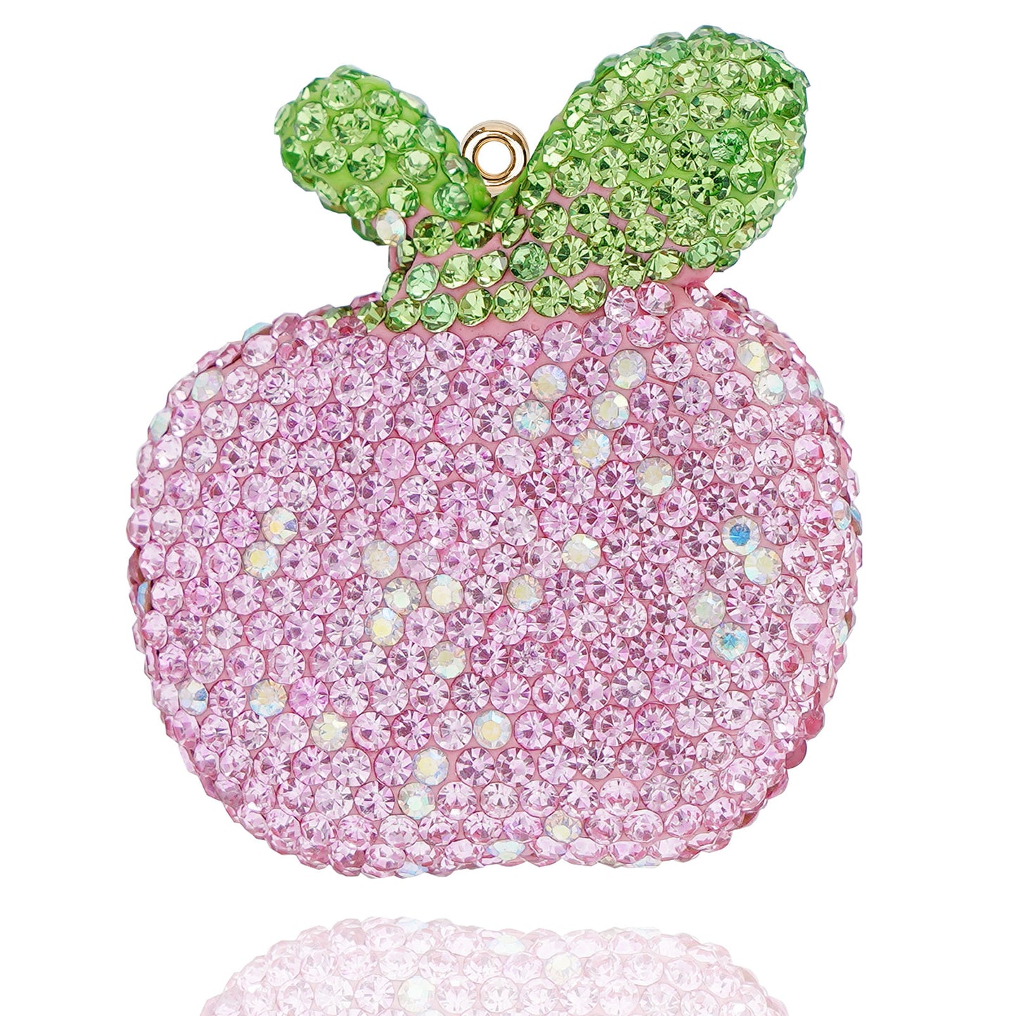 DIY rhinestone apple jewelry, creative car hanging accessories, keychains, three-dimensional diamond inlaid fruit shaped clothing accessories