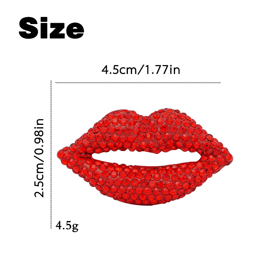 Half Water Diamond Lipstick - DIY Crystal Lipstick Earrings Accessories for Cars, Backpacks, and Keychains Clothing Accessories (Pink/White/Red) 3D Lipstick Shining Charm - Handmade Water Diamond Accessories, Suitable for Fashion and Personalized Gifts