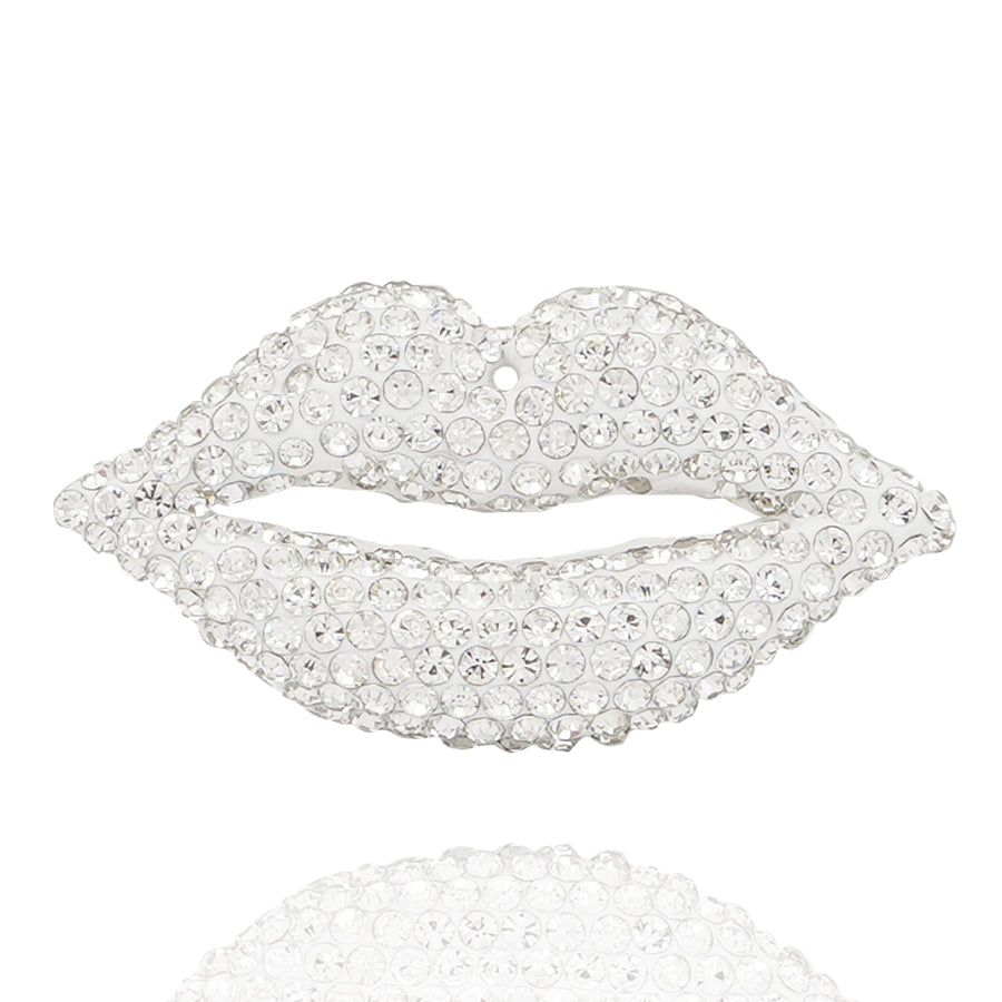Half Water Diamond Lipstick - DIY Crystal Lipstick Earrings Accessories for Cars, Backpacks, and Keychains Clothing Accessories (Pink/White/Red) 3D Lipstick Shining Charm - Handmade Water Diamond Accessories, Suitable for Fashion and Personalized Gifts