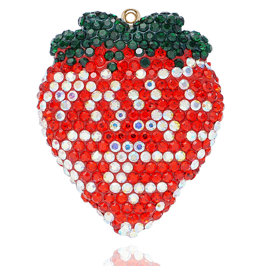Creative Crystal 3D Strawberry Shape DIY Cute Water Diamond New Fruit Resin Stationery Accessories