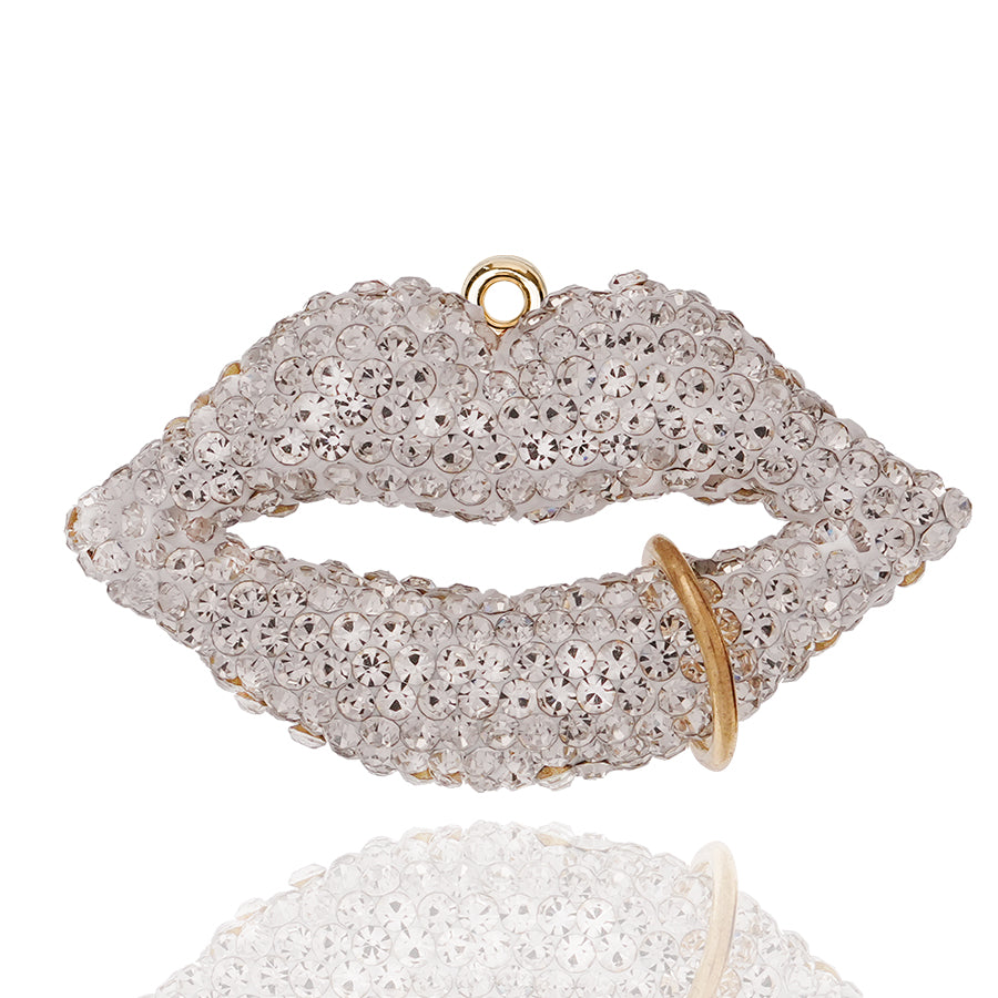 Red Lips Accessories DIY Jewelry Water Diamond Crystal Exquisite Lips Clothing Accessories