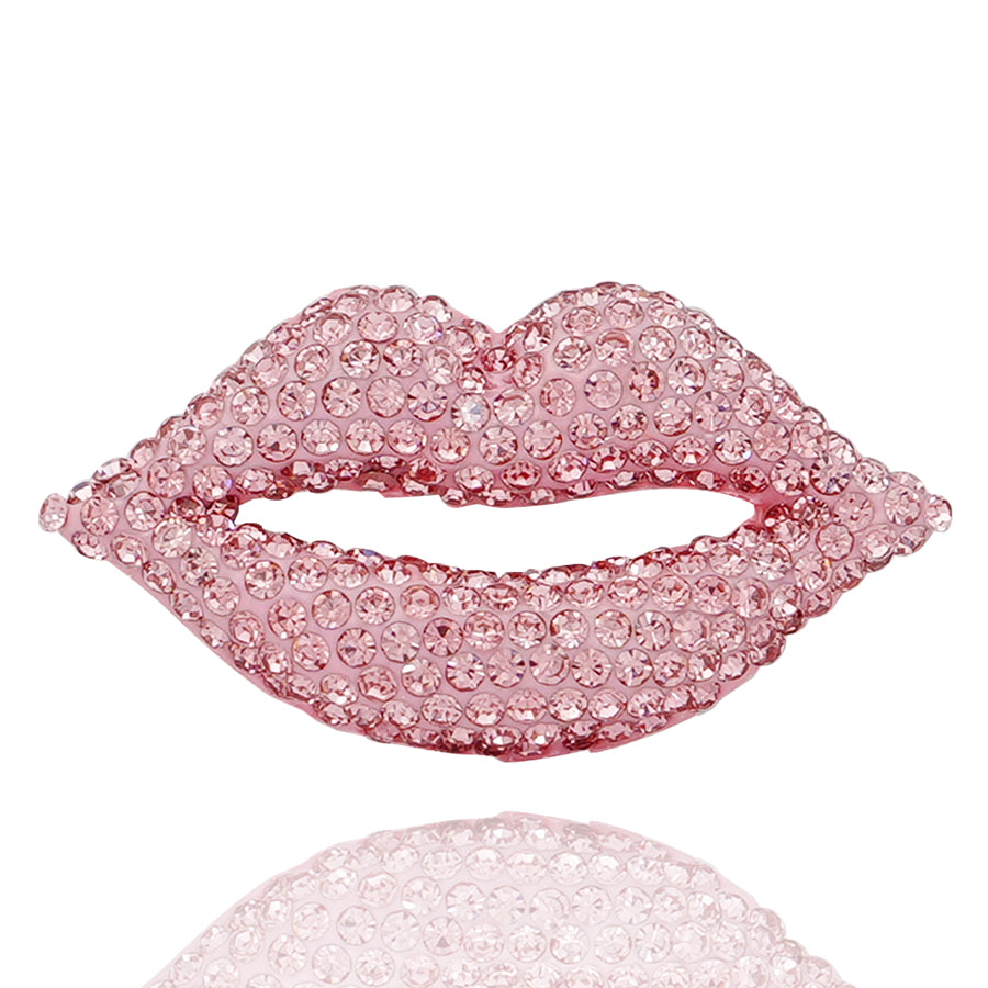 Half Water Diamond Lipstick - DIY Crystal Lipstick Earrings Accessories for Cars, Backpacks, and Keychains Clothing Accessories (Pink/White/Red) 3D Lipstick Shining Charm - Handmade Water Diamond Accessories, Suitable for Fashion and Personalized Gifts
