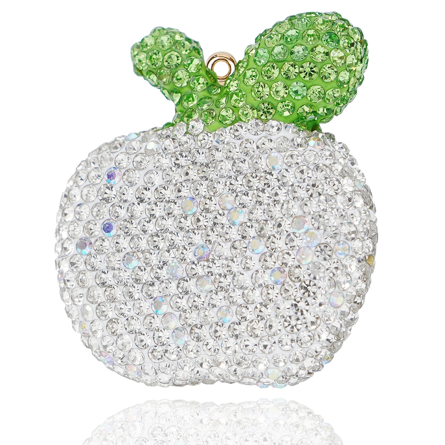 DIY rhinestone apple jewelry, creative car hanging accessories, keychains, three-dimensional diamond inlaid fruit shaped clothing accessories