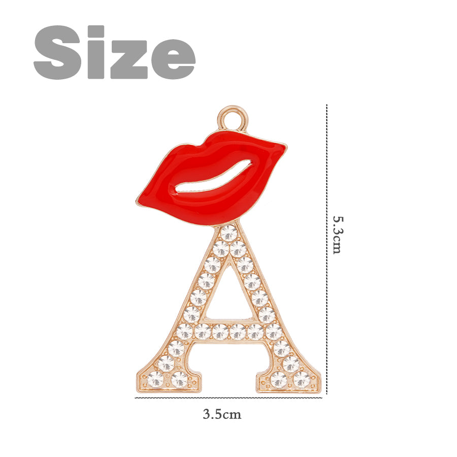 Accessories DIY Red Lips Letter Accessories Personalized Elegant Letter Accessories Clothing Decoration