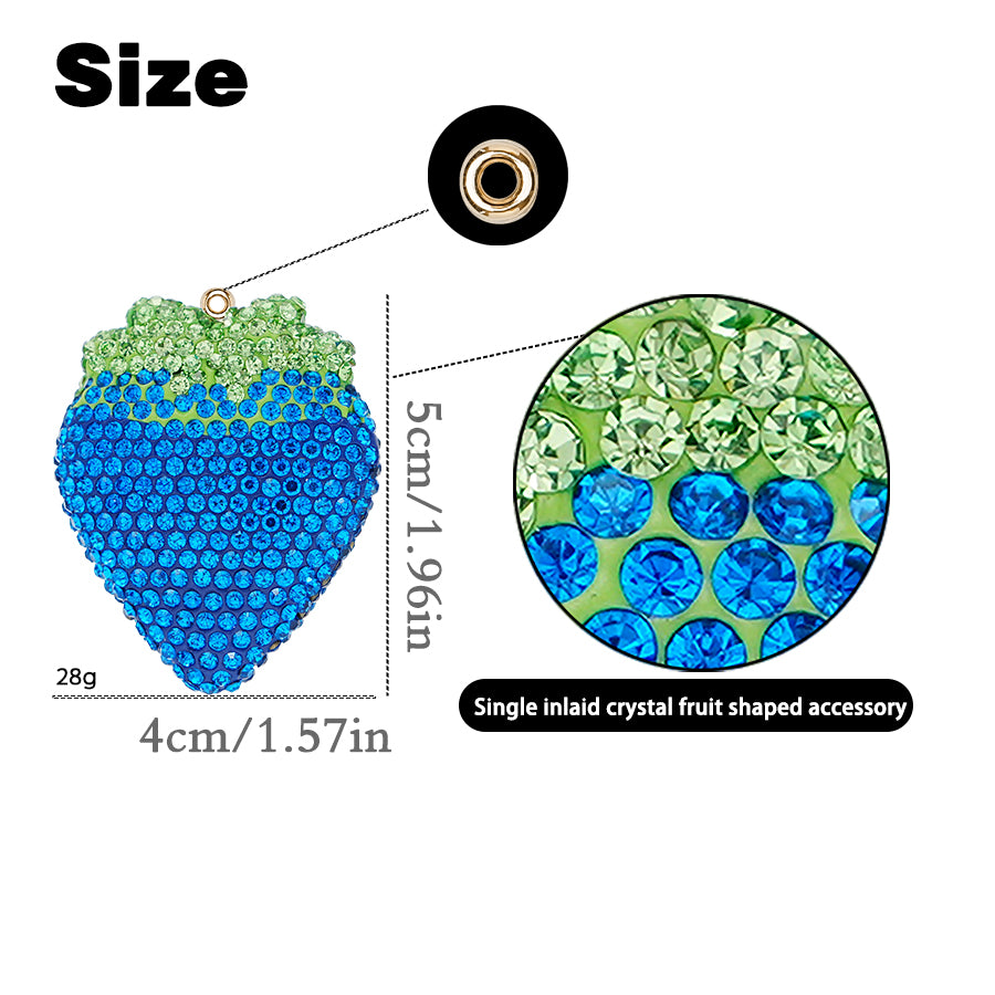 Creative Crystal 3D Strawberry Shape DIY Cute Water Diamond New Fruit Resin Stationery Accessories
