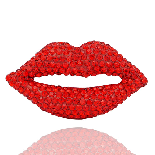 Half Water Diamond Lipstick - DIY Crystal Lipstick Earrings Accessories for Cars, Backpacks, and Keychains Clothing Accessories (Pink/White/Red) 3D Lipstick Shining Charm - Handmade Water Diamond Accessories, Suitable for Fashion and Personalized Gifts