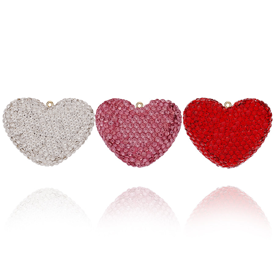 Heart shaped crystal accessories, rhinestone jewelry, clothing accessories, DIY accessories, diamond inlaid accessories, gifts, marriage proposal, love