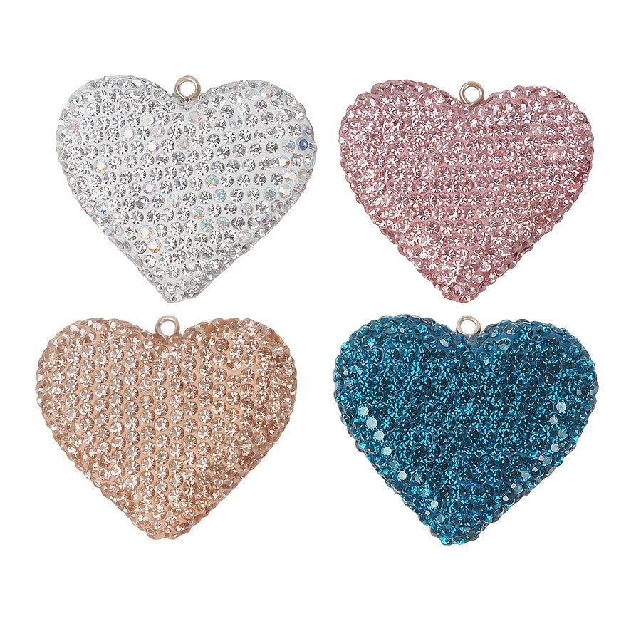 Exquisite rhinestone jewelry accessories, fully diamond inlaid three-dimensional heart-shaped jewelry, high-value accessories, heart-shaped accessories, wooden accessories, heart-shaped crystal, car accessories
