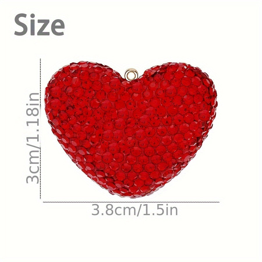 Heart shaped crystal accessories, rhinestone jewelry, clothing accessories, DIY accessories, diamond inlaid accessories, gifts, marriage proposal, love