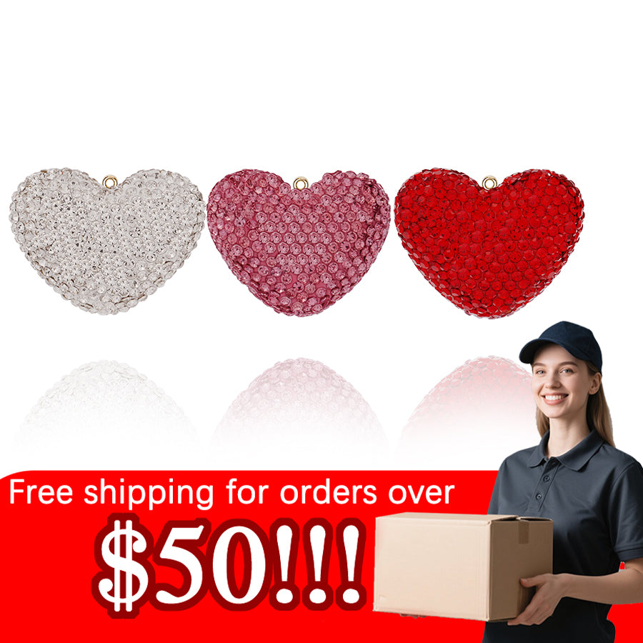 Heart shaped crystal accessories, rhinestone jewelry, clothing accessories, DIY accessories, diamond inlaid accessories, gifts, marriage proposal, love