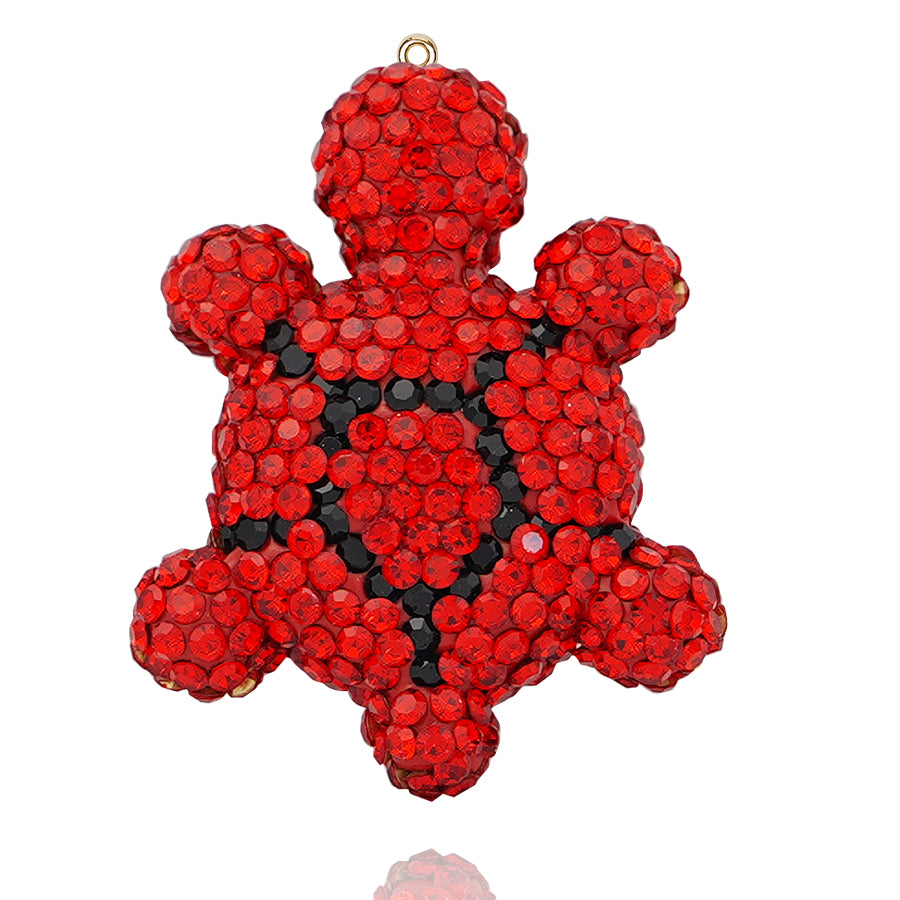 3D Water Diamond Turtle Pendant - Cute Mini Turtle Pendant for Backpacks, Keychains, and Car Decorations Sparkling Turtle Pendant - Handmade Crystal Animal Pendant for DIY Accessories and Gifts