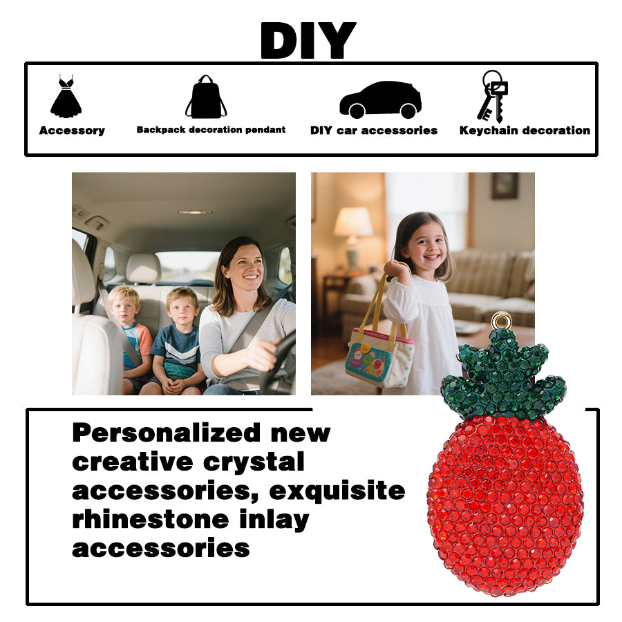 Creative crystals, multifunctional decorations, DIY fun fruit shaped accessories, pineapple and pineapple accessories