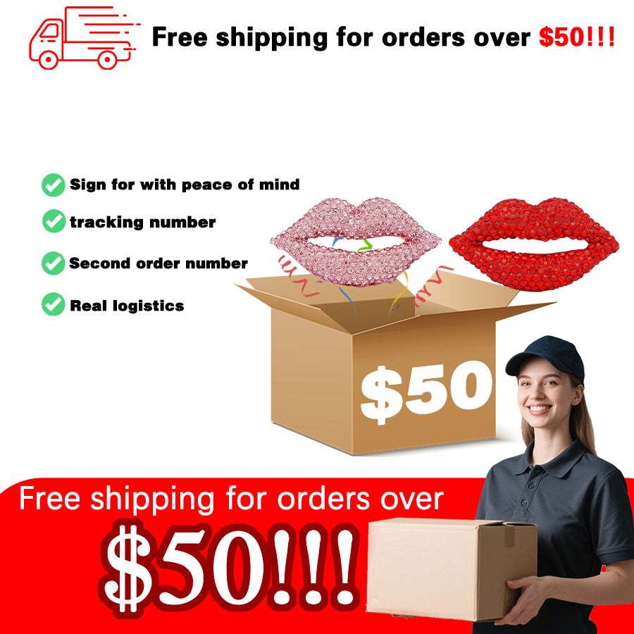 Half Water Diamond Lipstick - DIY Crystal Lipstick Earrings Accessories for Cars, Backpacks, and Keychains Clothing Accessories (Pink/White/Red) 3D Lipstick Shining Charm - Handmade Water Diamond Accessories, Suitable for Fashion and Personalized Gifts