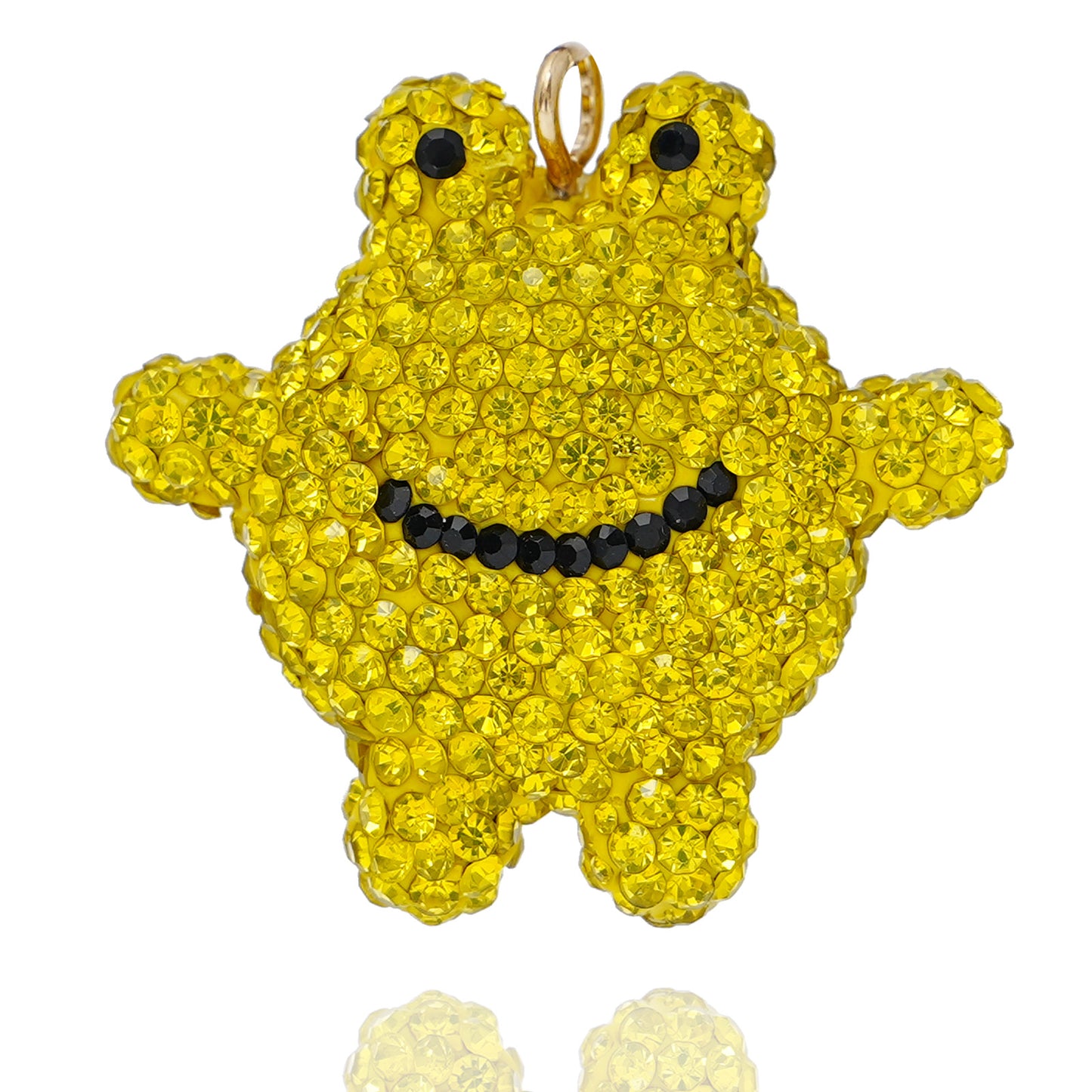Frog Big Face Frog Crystal Accessories Exquisite Personalized New Water Diamond Trendy Cute Mini Frog Smiling Face Accessories