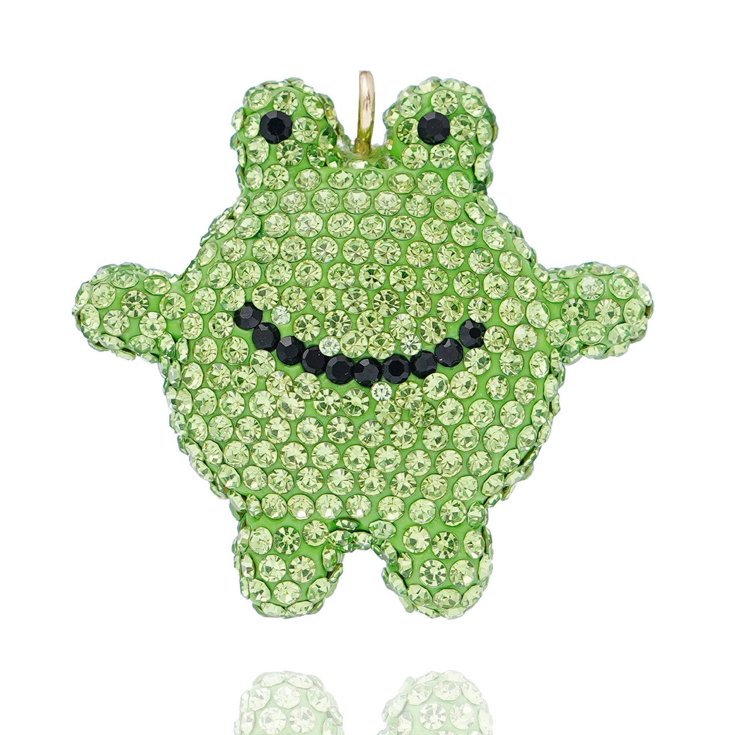 Frog Big Face Frog Crystal Accessories Exquisite Personalized New Water Diamond Trendy Cute Mini Frog Smiling Face Accessories