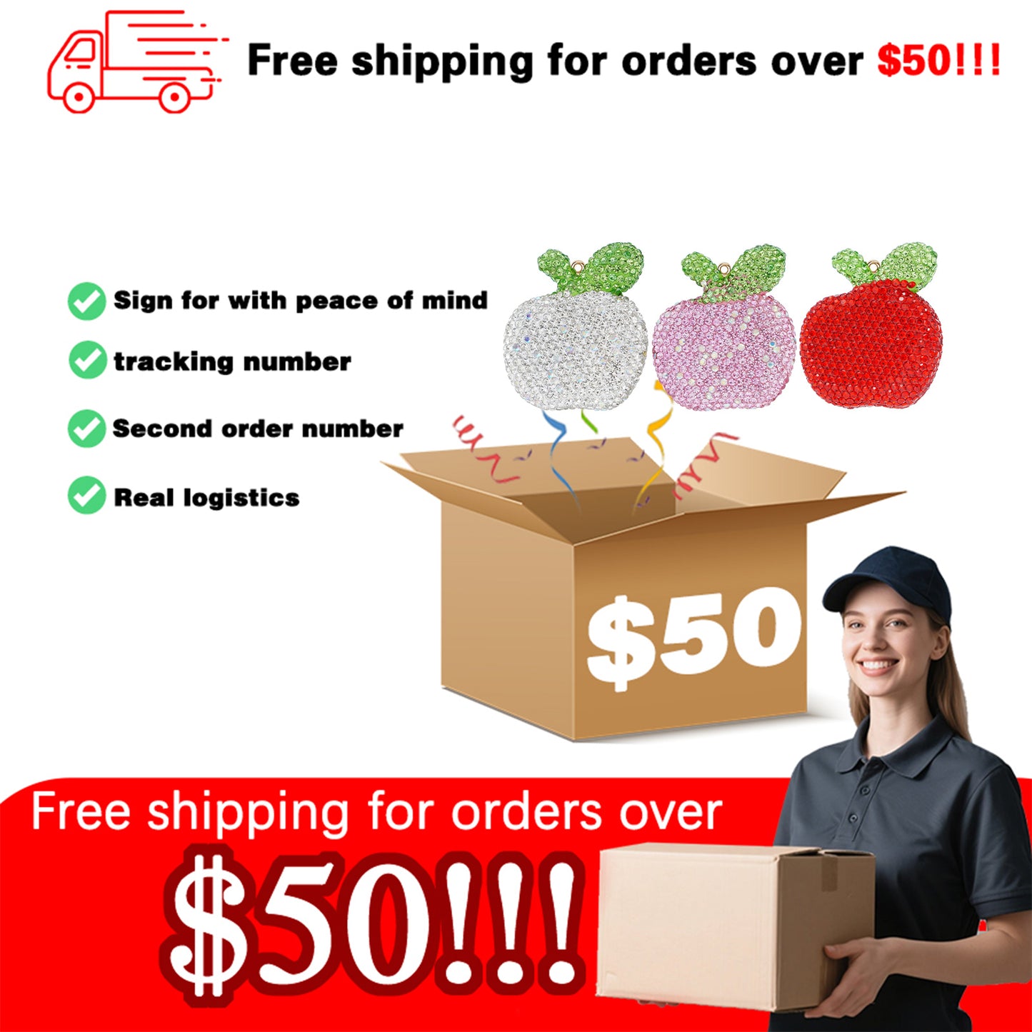 DIY rhinestone apple jewelry, creative car hanging accessories, keychains, three-dimensional diamond inlaid fruit shaped clothing accessories