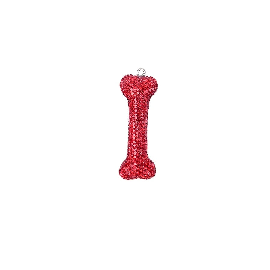 DIY three-dimensional bone shaped crystal accessories, exquisite rhinestone jewelry, DIY accessories for Halloween bone