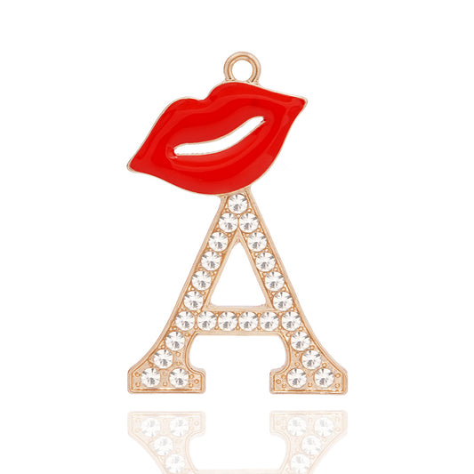 Accessories DIY Red Lips Letter Accessories Personalized Elegant Letter Accessories Clothing Decoration