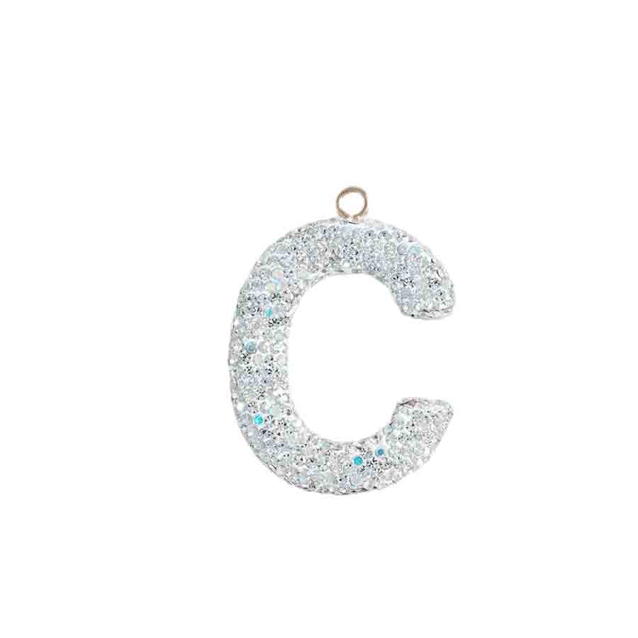 26 letter accessories elegant crystal letter accessories rhinestones exquisite accessories decoration