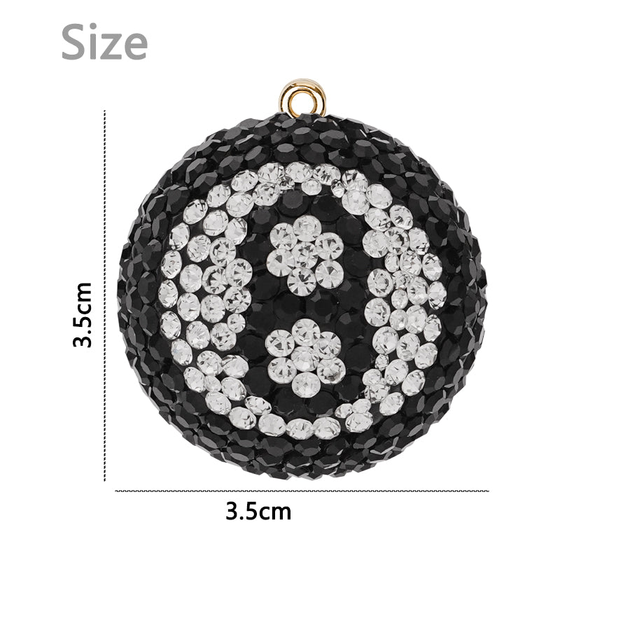 No.8 Black Old Eight Exquisite Mini Water Diamond Black Spherical Accessory Inlaid Water Diamond Crystal Accessory Billiards Enthusiast Billiards No.8 Accessory
