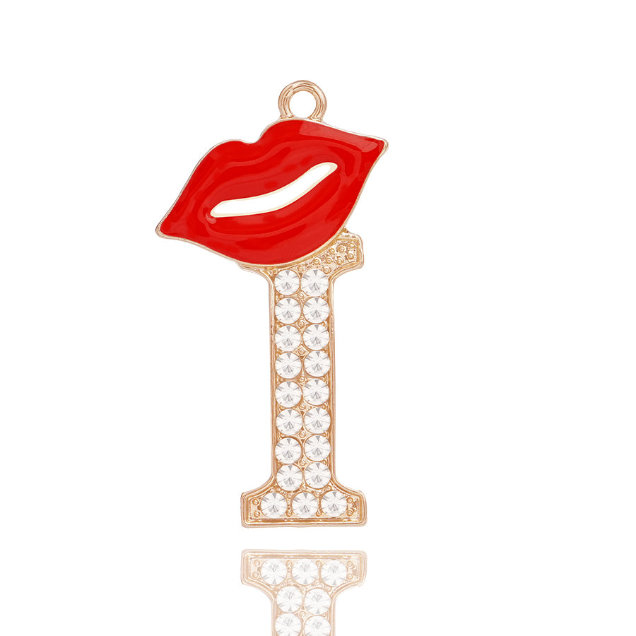 Accessories DIY Red Lips Letter Accessories Personalized Elegant Letter Accessories Clothing Decoration