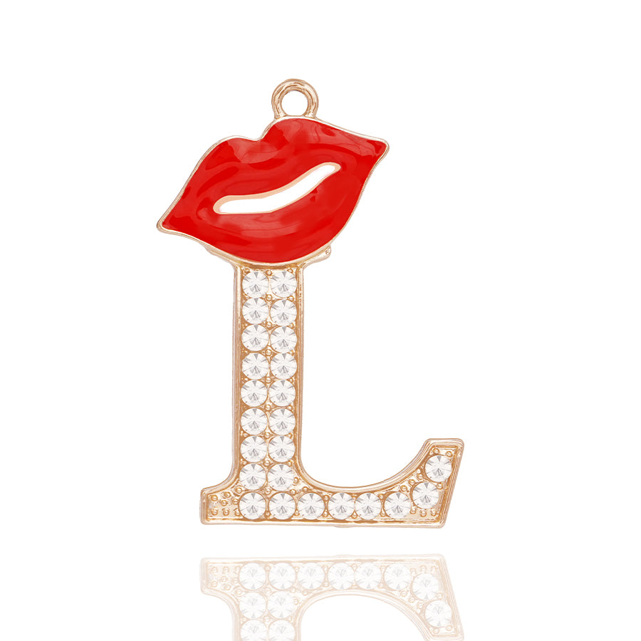 Accessories DIY Red Lips Letter Accessories Personalized Elegant Letter Accessories Clothing Decoration