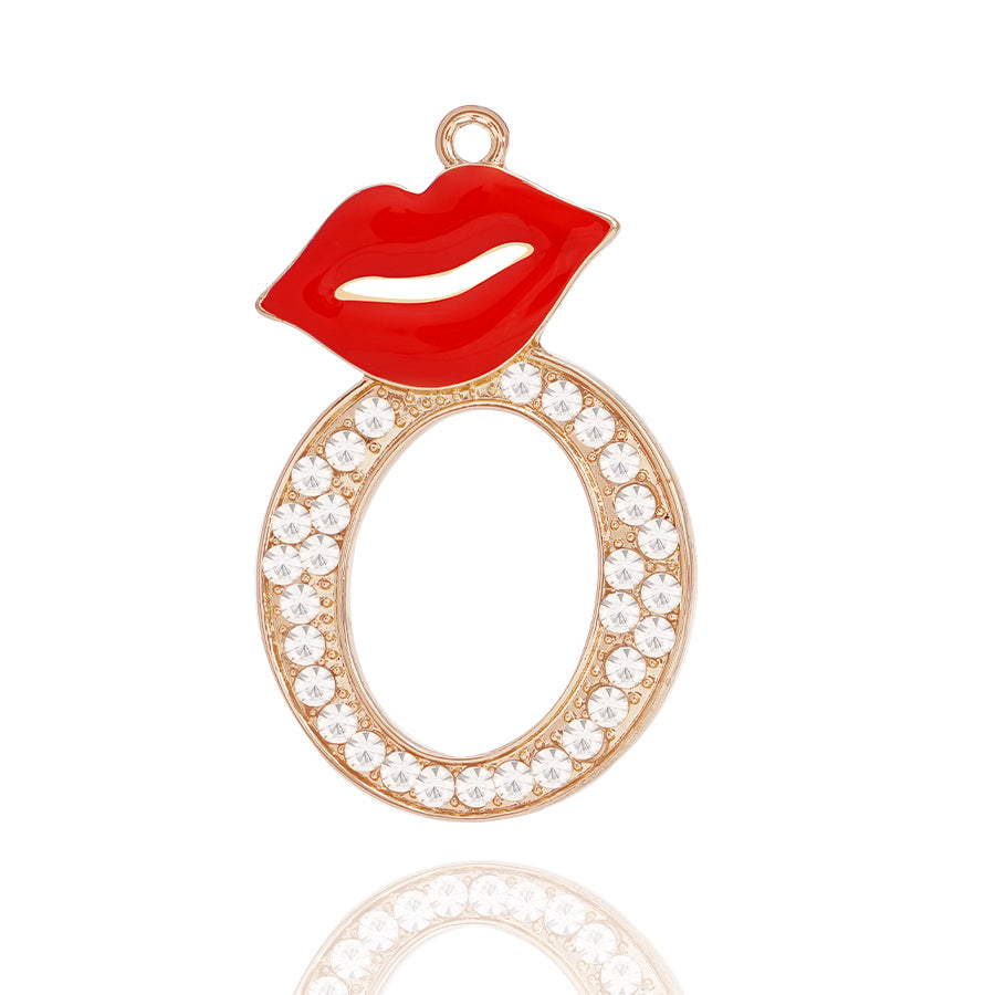 Accessories DIY Red Lips Letter Accessories Personalized Elegant Letter Accessories Clothing Decoration