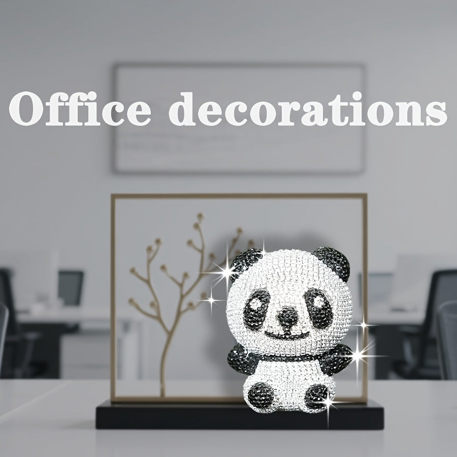 Panda crystal rhinestone jewelry, sparkling personalized crystal simulation, DIY bookshelf accessories, office accessories, suitable for dining table accessories, suitable as friends' birthday gifts, holiday gifts, commemorative gifts, birthdays
