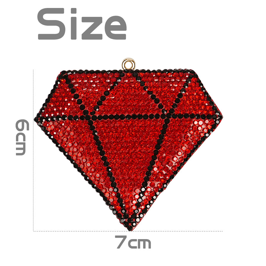 Diamond crystal accessories, exquisite three-dimensional diamond setting, diamond shaped accessories, clothing accessories, three-dimensional diamonds