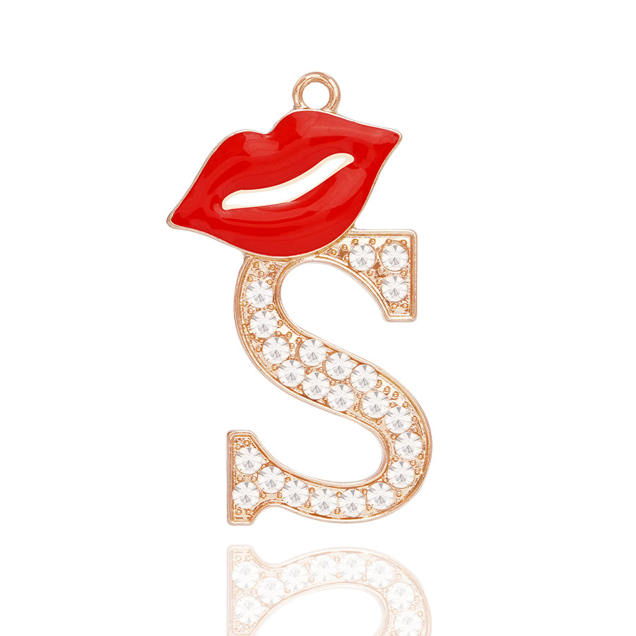 Accessories DIY Red Lips Letter Accessories Personalized Elegant Letter Accessories Clothing Decoration